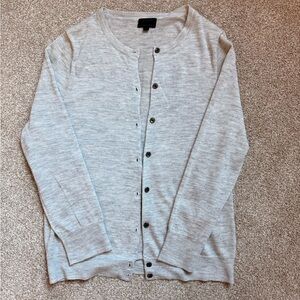 J. Crew Heather Gray Button-Up Cardigan